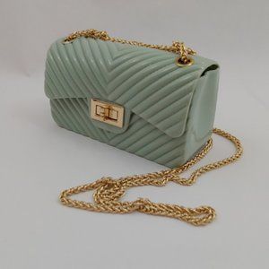 Mint Green Summer Jelly Crossbody Bag Purse